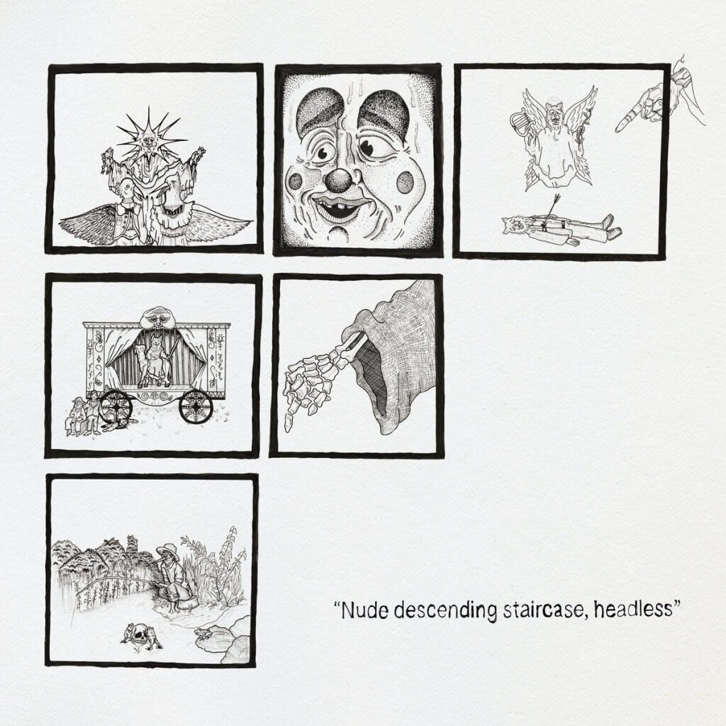 Teen Suicide: Nude descending staircase headless